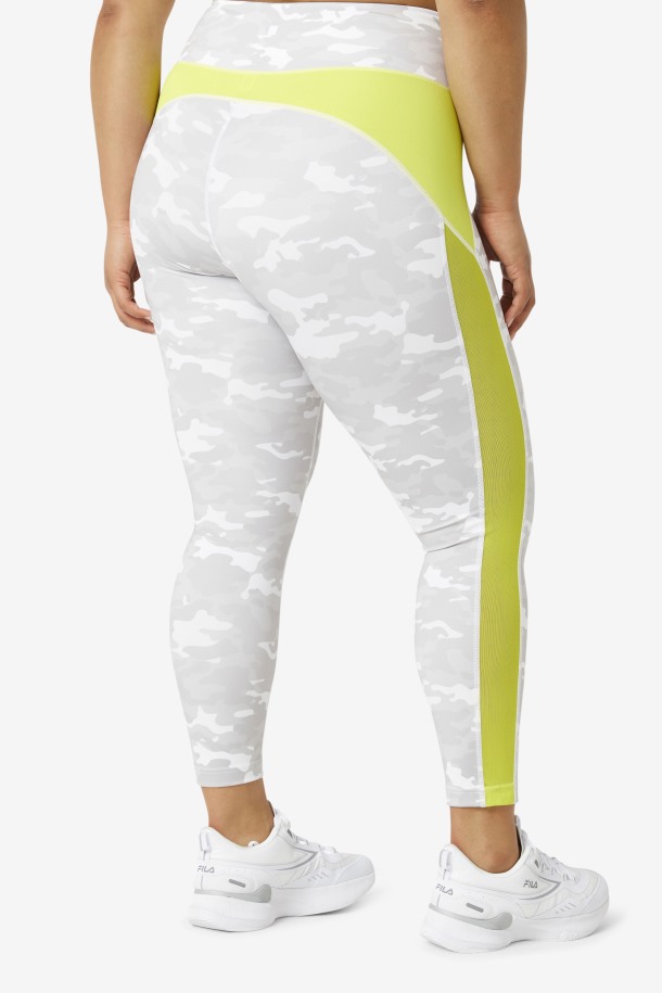 Fila Outlets Blanco/azufre Forza Contraste 7/8 Leggins