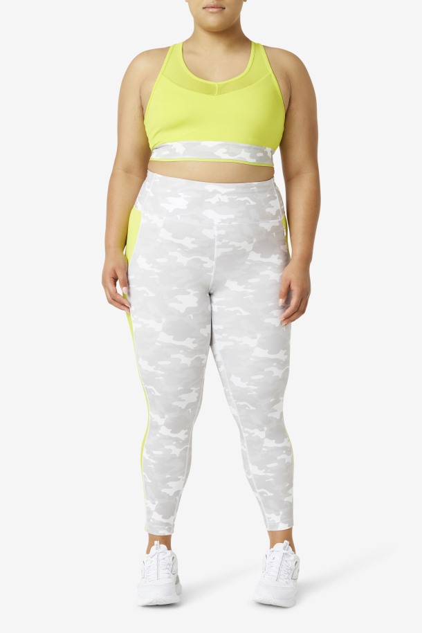 Fila Outlets Blanco/azufre Forza Contraste 7/8 Leggins