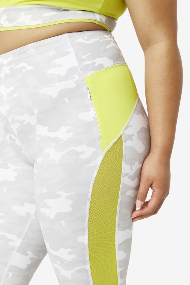 Fila Outlets Blanco/azufre Forza Contraste 7/8 Leggins
