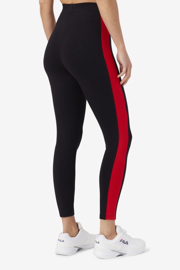 Fila Outlets Misericordia Legging Negro/gardenia/rojo
