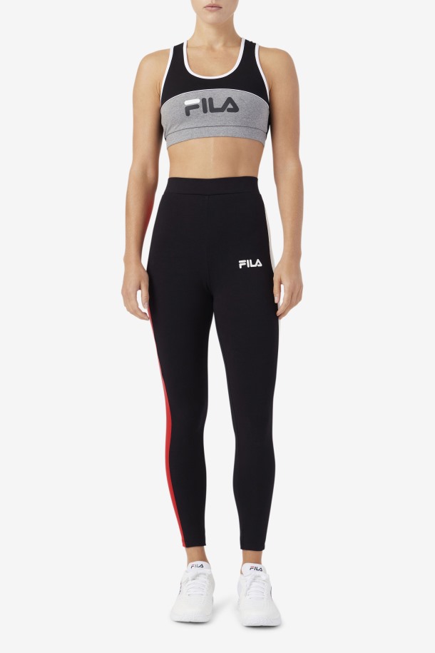 Fila Outlets Misericordia Legging Negro/gardenia/rojo