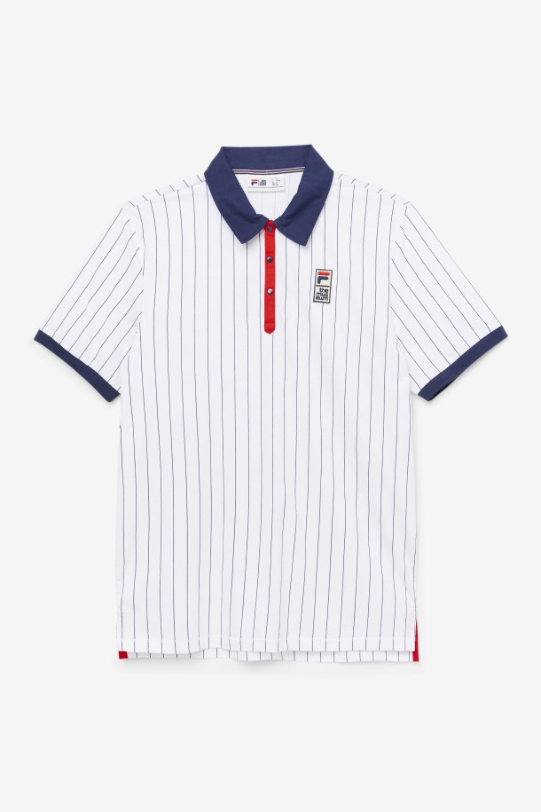 Queue Outlets Blanco/peacoat/rojo Queue X The Museum Bb1 Polo