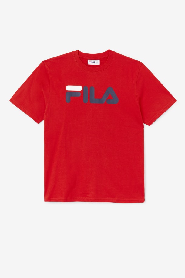Camiseta Roja Con águila De Fila Outlets Para Hombre