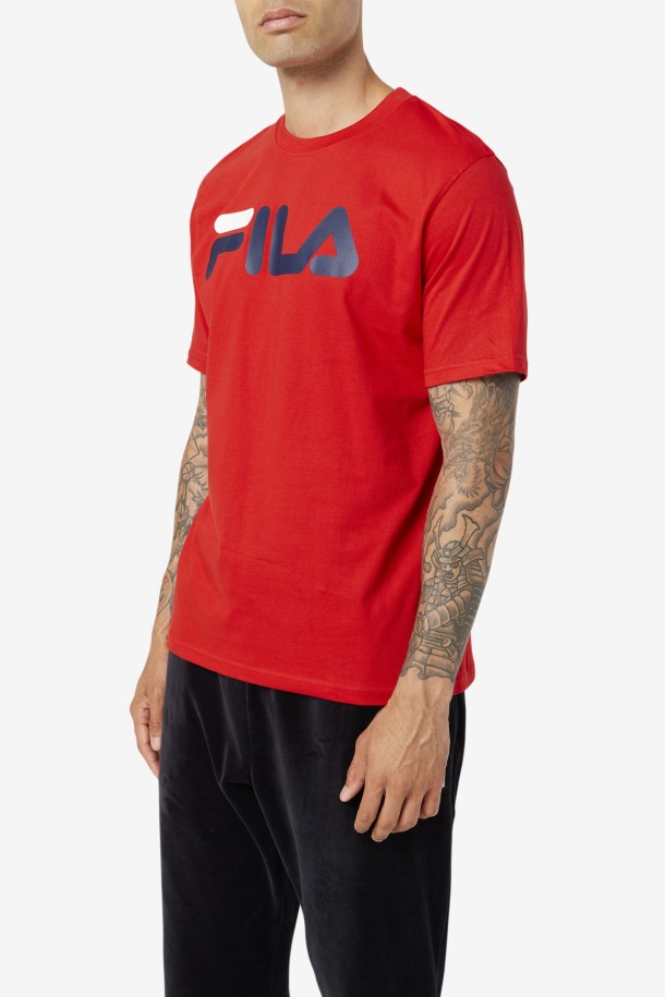 Camiseta Roja Con águila De Fila Outlets Para Hombre