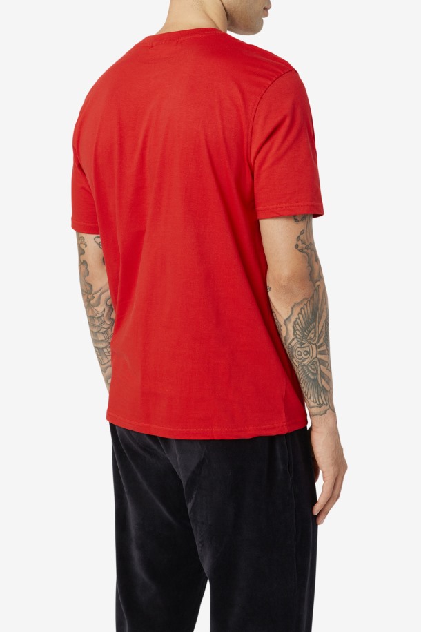 Camiseta Roja Con águila De Fila Outlets Para Hombre