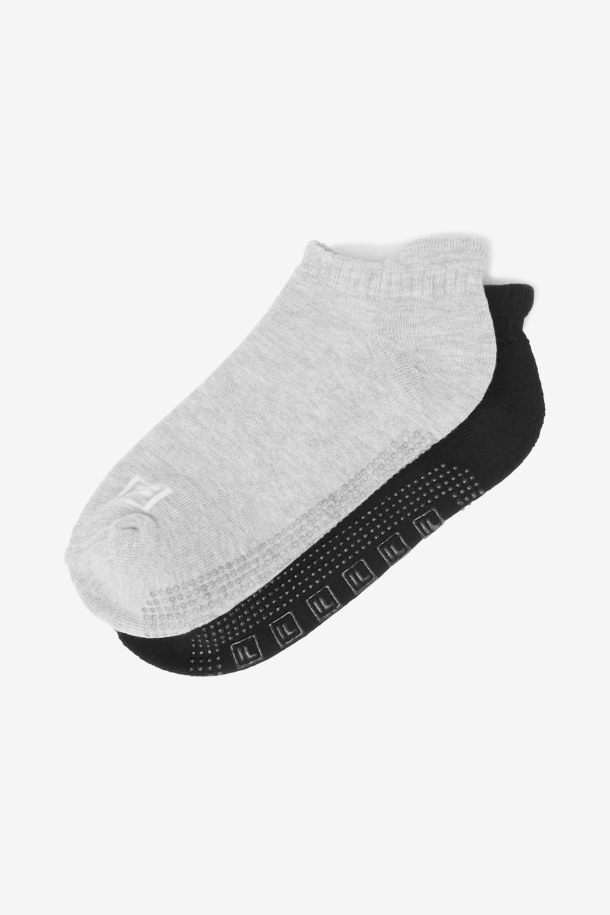 Fila Outlets Mujer No Show Grip Calcetín 2-pack Negro Multi