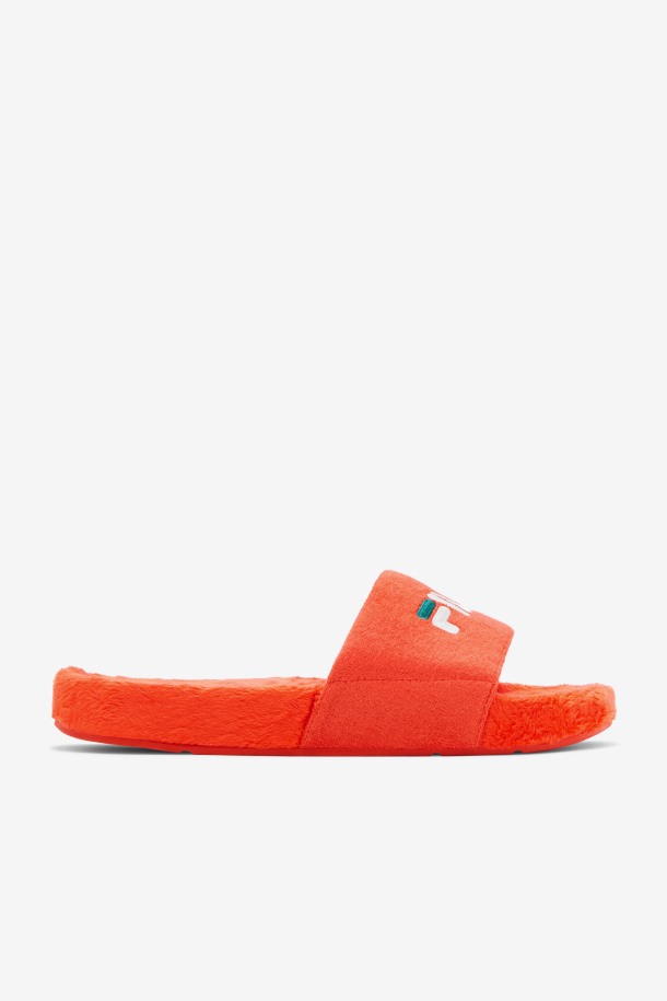 Tomate Cherry/bayou/blanco Fila Outlets Terry Drifter Slide