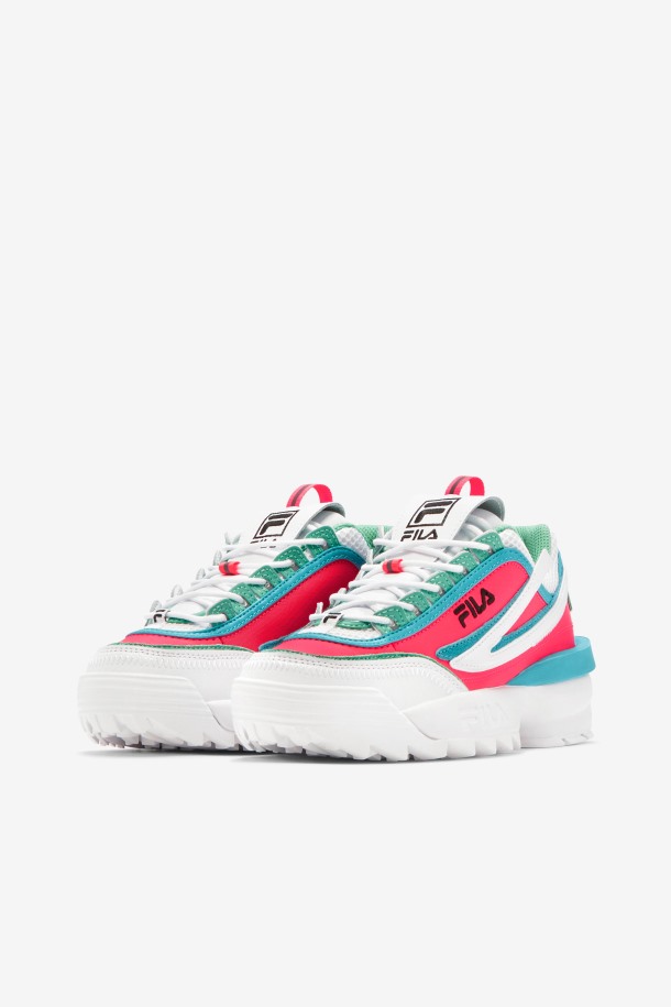 Zapatillas De Mujer Disruptor 2 Exp Fila Blanco/rosa Diva/azul