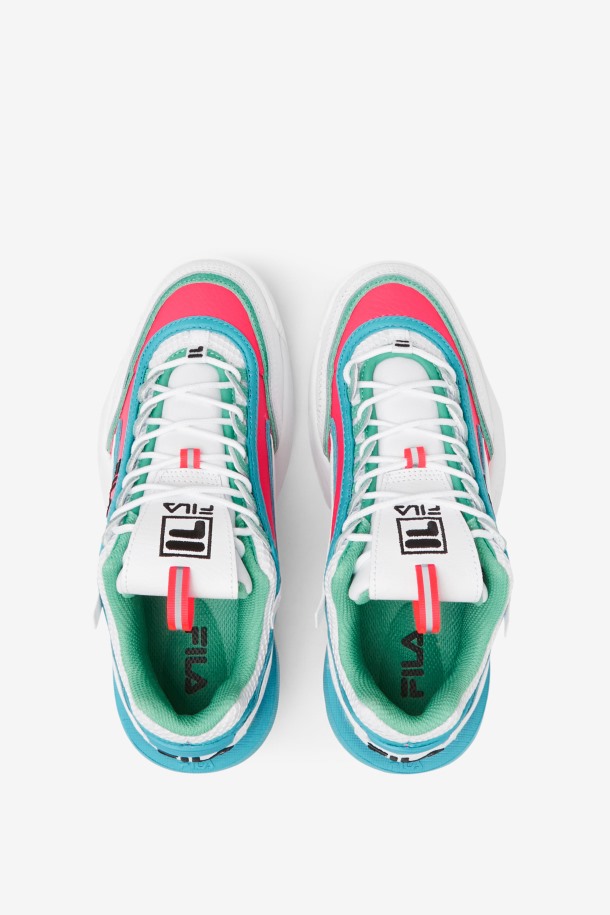 Zapatillas De Mujer Disruptor 2 Exp Fila Blanco/rosa Diva/azul