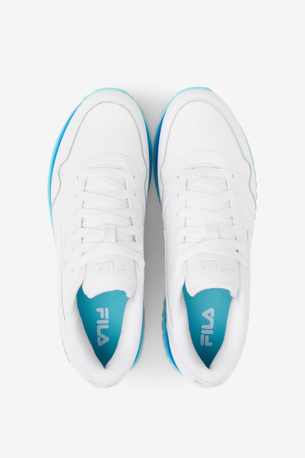 Blanco/azul Marino/aruba Azul Mujer Orbit Stripe Fila Outlet
