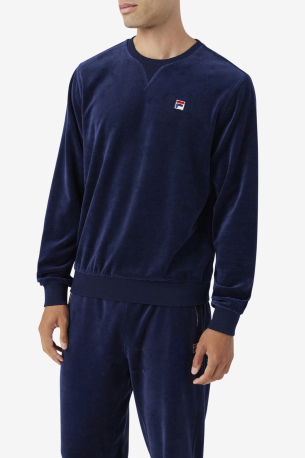 Cola Outlets Azul Marino Earl Terciopelo Crew