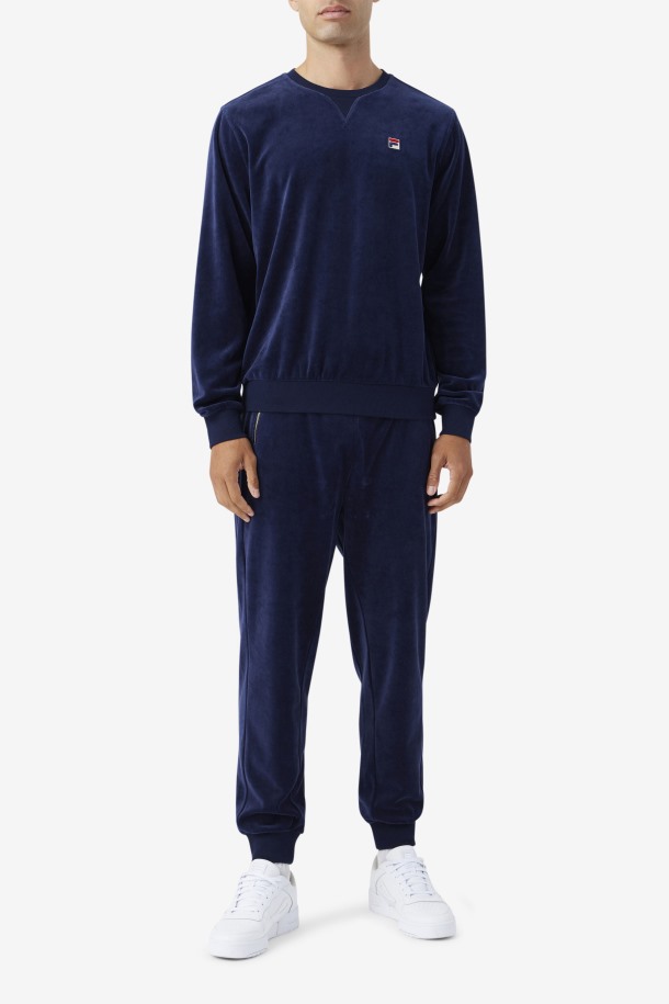 Cola Outlets Azul Marino Earl Terciopelo Crew