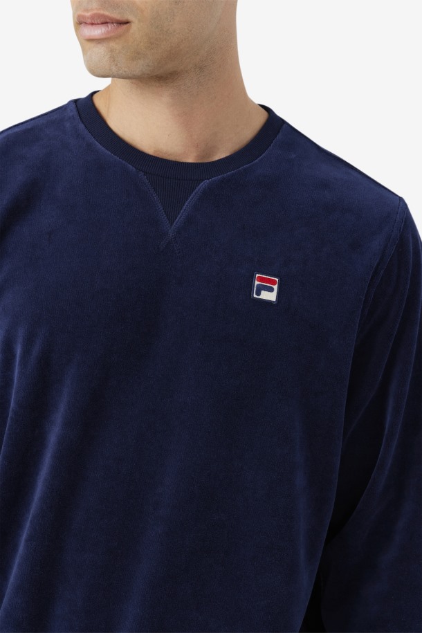 Cola Outlets Azul Marino Earl Terciopelo Crew