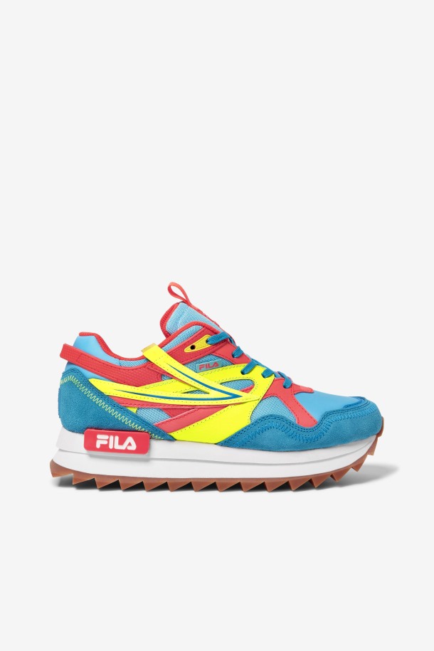 Sandenal Orbit Mujer Fila Outlet Bluefish/yellow/fiery Coral