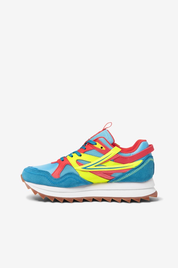 Sandenal Orbit Mujer Fila Outlet Bluefish/yellow/fiery Coral