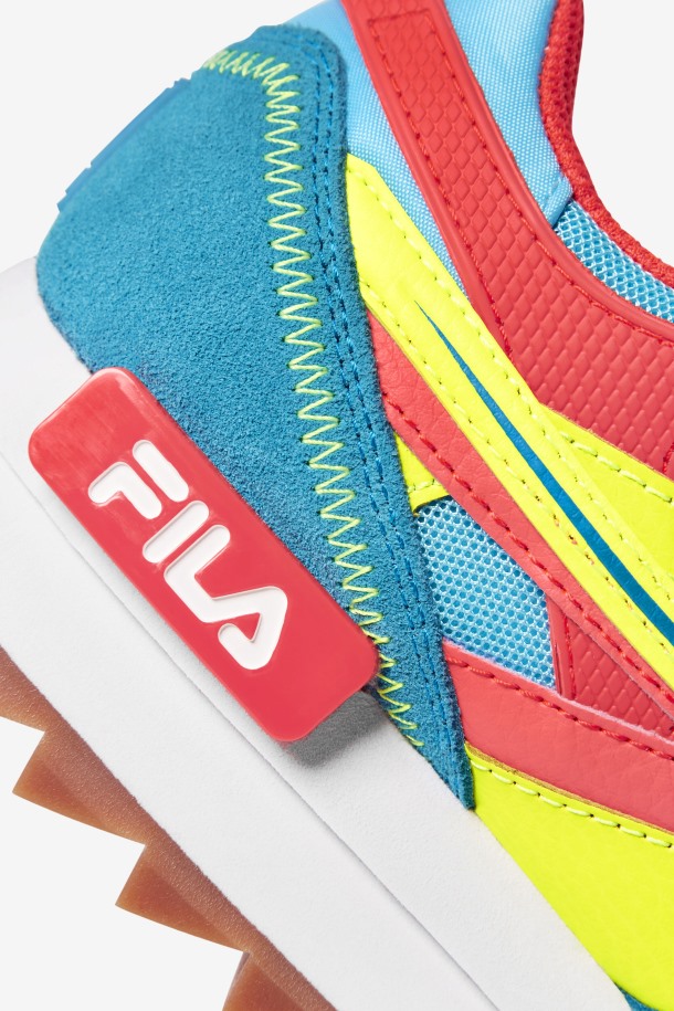 Sandenal Orbit Mujer Fila Outlet Bluefish/yellow/fiery Coral
