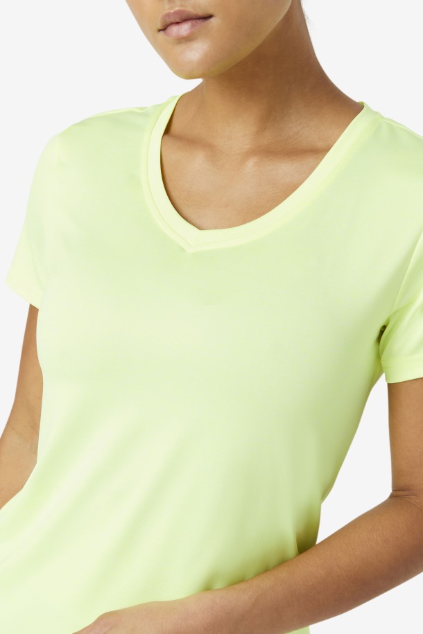Fila Outlets Yellowheather Pickleball Sedoso Con Cuello En V