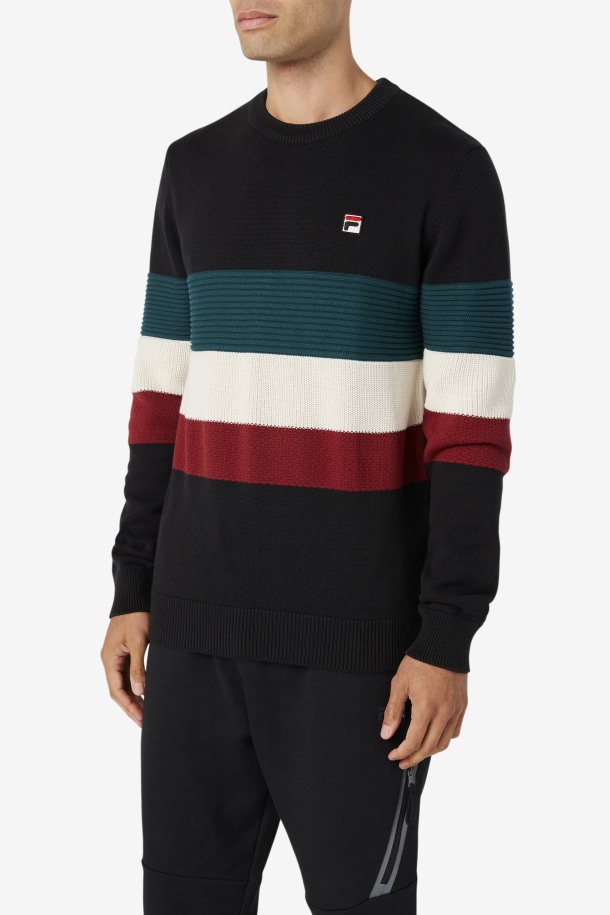 Suéter Willkie Fila Outlets Negro/junio Bug/blanco
