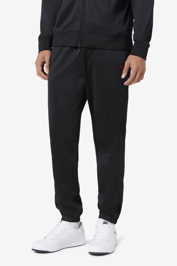 Pantalón De Chándal Albania Negro/rojo De Fila Outlets
