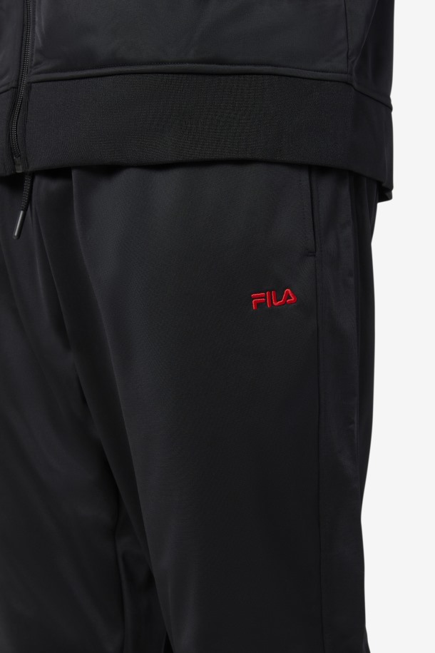 Pantalón De Chándal Albania Negro/rojo De Fila Outlets