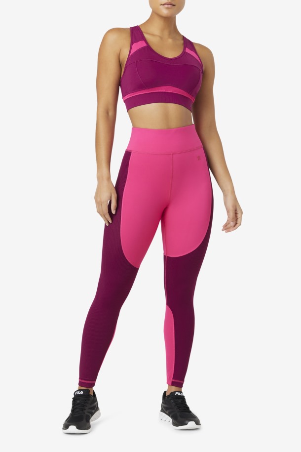 Fila Outlets Malla Larga Con Textura Forza Rosa Brillante/magenta Violeta