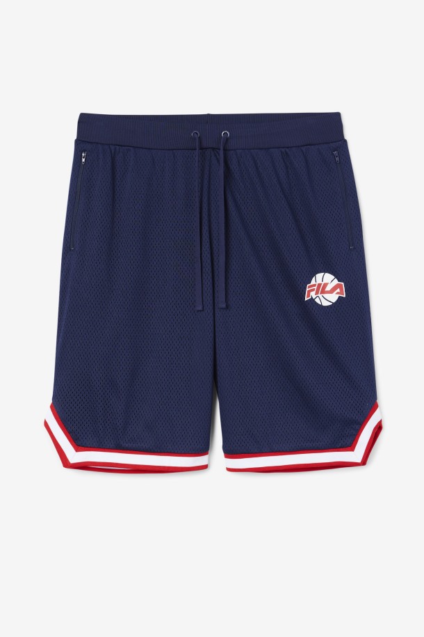 Pantalón Corto De Baloncesto Ovi De Fila Outlets Azul Marino/rojo/blanco