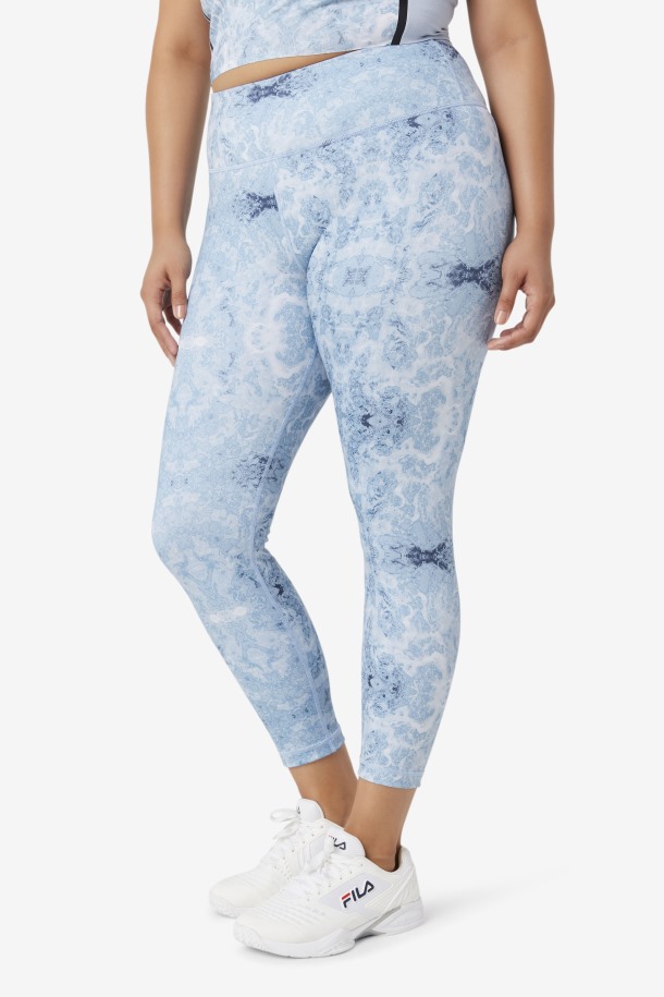Fila Outlets Azul Niebla Impresión Forza Elegante 7/8 Leggings