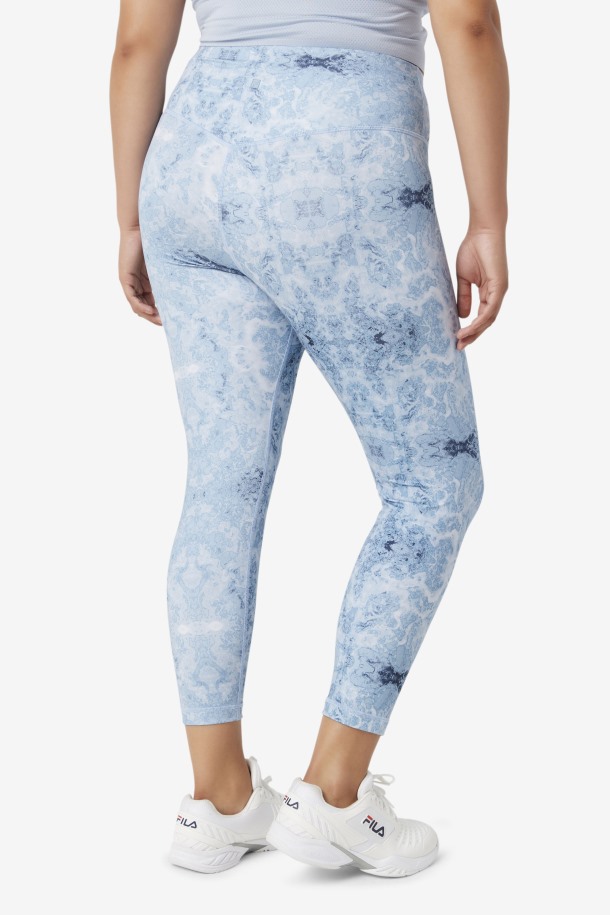 Fila Outlets Azul Niebla Impresión Forza Elegante 7/8 Leggings