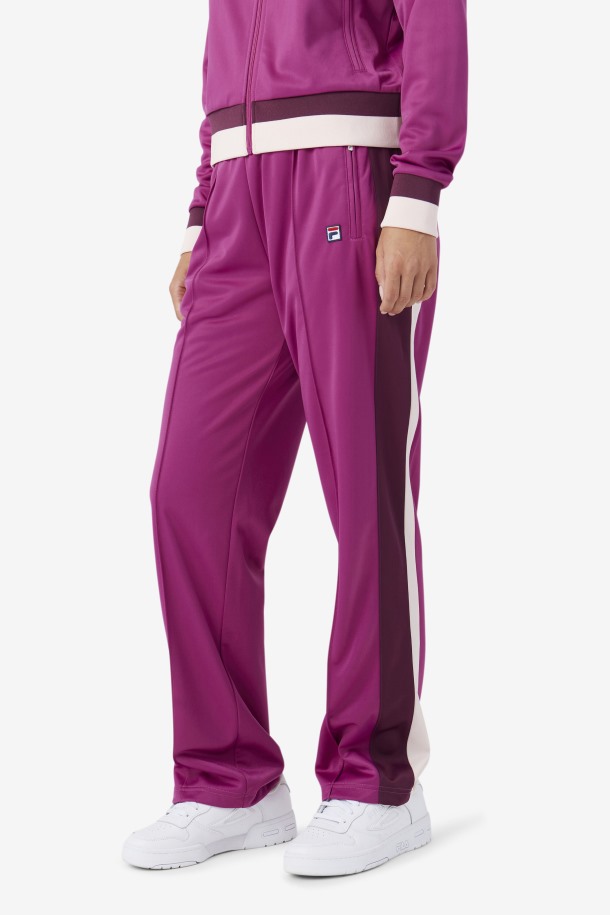 Rouge/grape Wine/potpourri Fila Outlets Pantalones De Chándal Arenosos