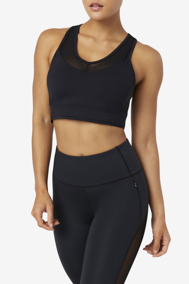 Fila Outlets Uplift Racerback Bra Top Negro