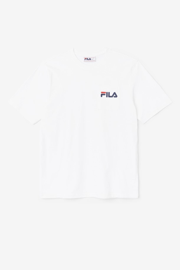 Camiseta Blanca Con Bolsillo Curtis Fila Outlet