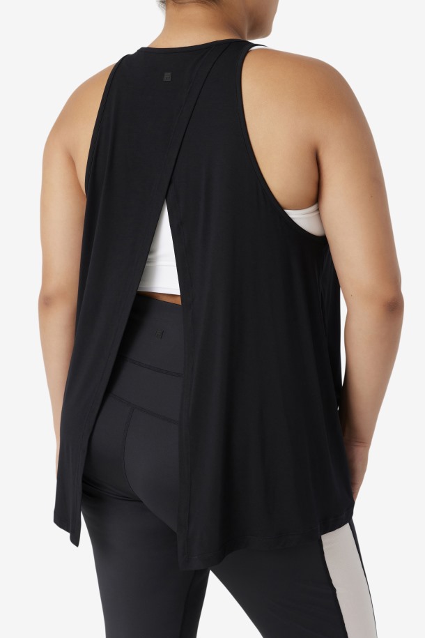 Camiseta Fi-lux Espalda Abierta Sin Mangas Fila Outlets Negro