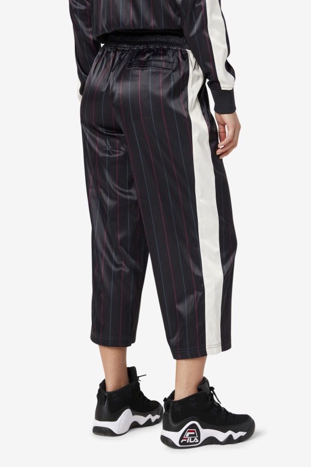 Negro/tofu Fila Outlets Aviana Cropped Satin Pant