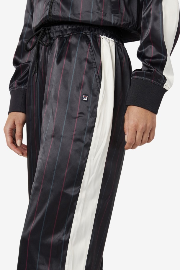 Negro/tofu Fila Outlets Aviana Cropped Satin Pant