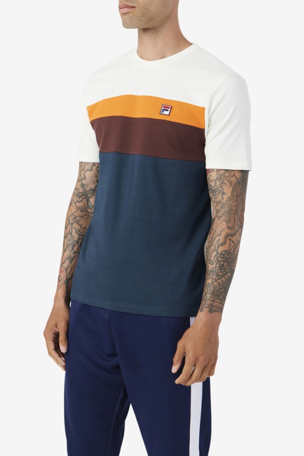 Fila Outlets Leary Crew Verde Azulado/piedra Marrón/naranja