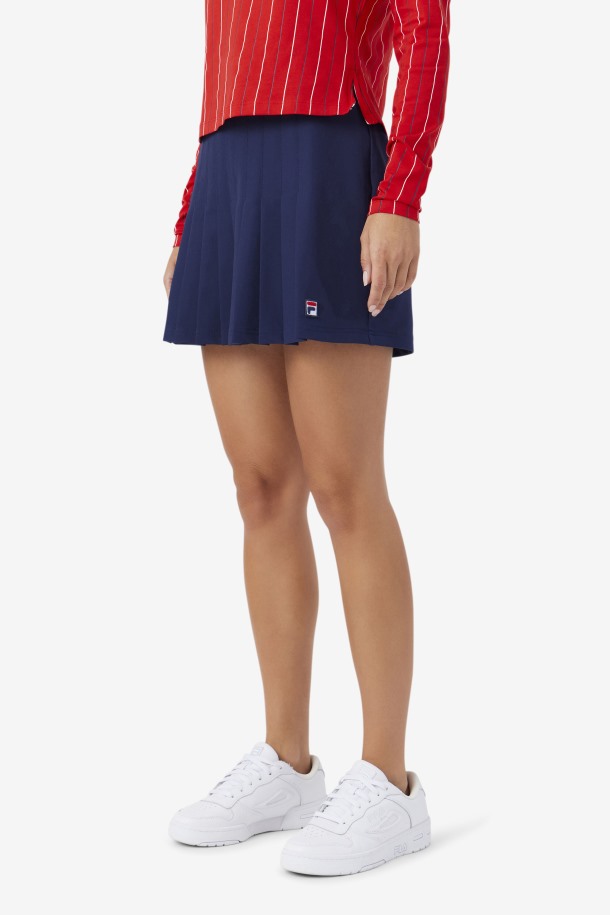 Fila Outlets Amy Falda Plisada Azul Marino