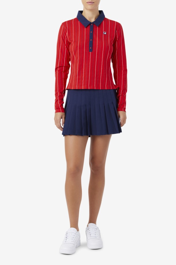 Fila Outlets Amy Falda Plisada Azul Marino