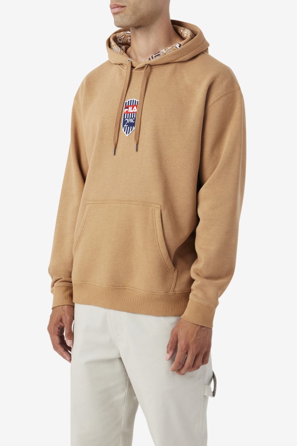 Sudadera Con Parche 2pac Fila Outlets Marrón Tabaco