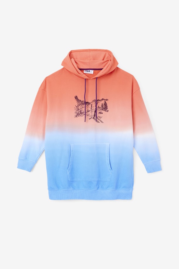 Sudadera Con Capucha Extragrande Destino Naranja/carisma/cayenne Fila Outlet