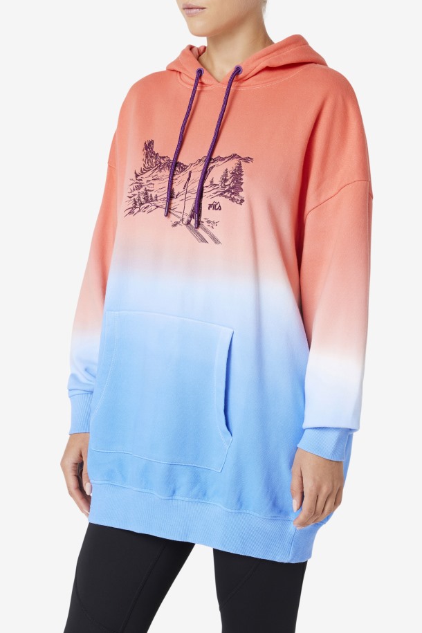 Sudadera Con Capucha Extragrande Destino Naranja/carisma/cayenne Fila Outlet
