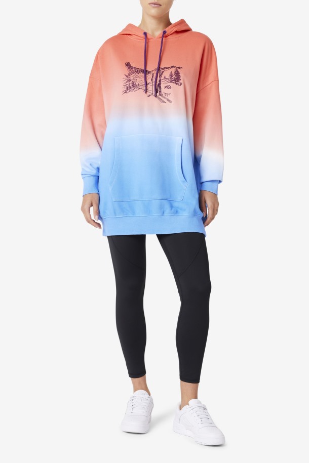 Sudadera Con Capucha Extragrande Destino Naranja/carisma/cayenne Fila Outlet