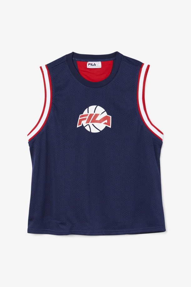 Camiseta De Baloncesto Ovi Fila Outlet Azul Marino/rojo/blanco