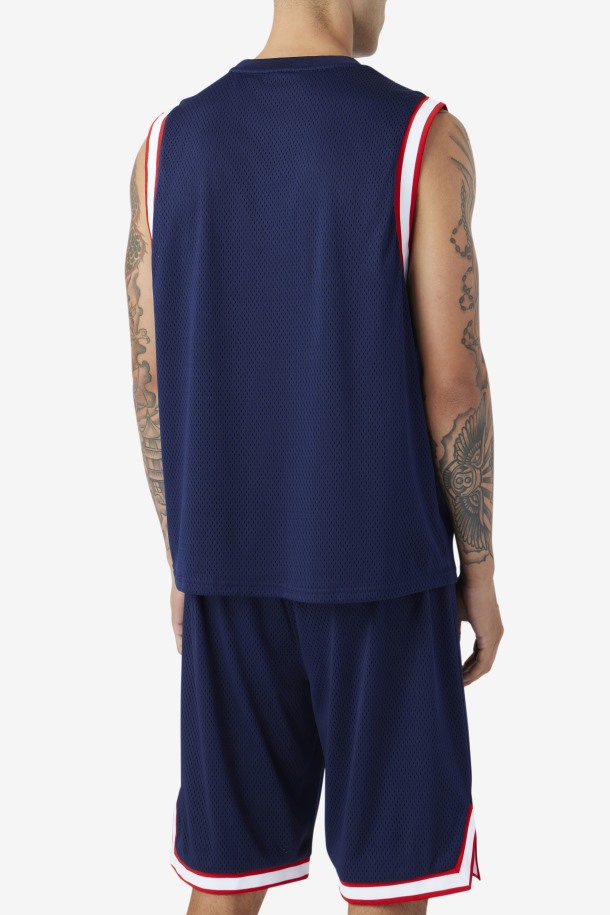 Camiseta De Baloncesto Ovi Fila Outlet Azul Marino/rojo/blanco