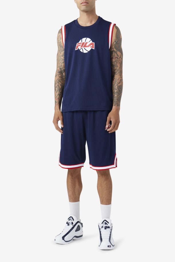 Camiseta De Baloncesto Ovi Fila Outlet Azul Marino/rojo/blanco