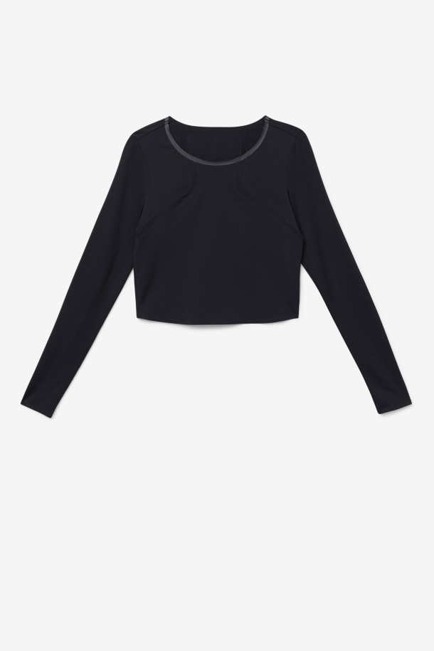 Uplift Crop Top Manga Larga Negro Fila Outlet