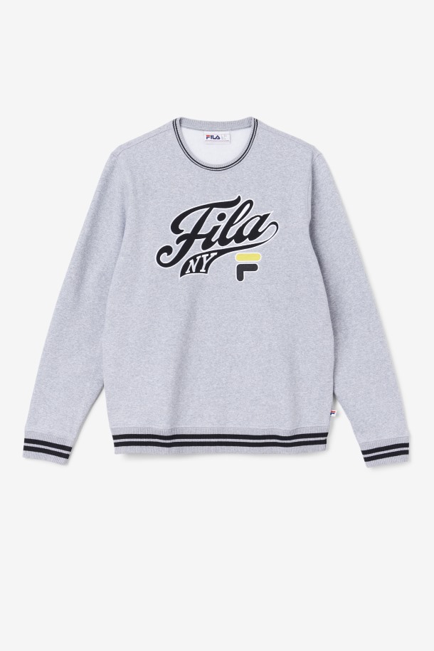 Sudadera Con Cuello Redondo Taylor Gris Claro Marl/negro/mimosa Fila Baratas