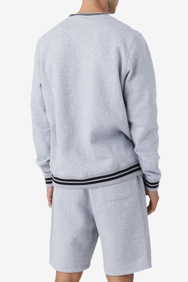 Sudadera Con Cuello Redondo Taylor Gris Claro Marl/negro/mimosa Fila Baratas