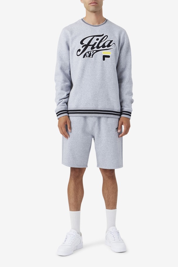 Sudadera Con Cuello Redondo Taylor Gris Claro Marl/negro/mimosa Fila Baratas