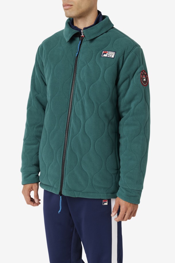 Chaqueta Reversible Negra/june Bug Crank Outlet Fila Outlet