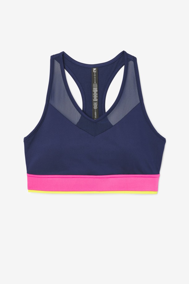 Queue Outlets Azul Marino Uplift Racerback Bra Top